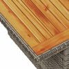 vidaXL 8-tlg. Garten-Sofagarnitur mit Kissen Grau Poly Rattan Akazie
