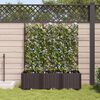 vidaXL Garten-Pflanzgef&auml;&szlig; 3 pcs Braun 120 x 40 x 143 cm Stahl