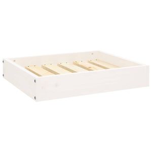 vidaXL Hundebett Wei&szlig; 51,5x44x9 cm Massivholz Kiefer