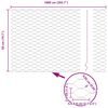 vidaXL Zaunpfosten Silber 10 x 0,5 m (36 mm Mesh) Stahl