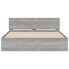 vidaXL Bettgestell mit Kopfteil Grau Sonoma 140x200 cm
