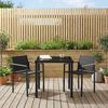 vidaXL Gartenm&ouml;bel Set 3 pcs Schwarz und Anthrazit 80 x 80 x 73 cm