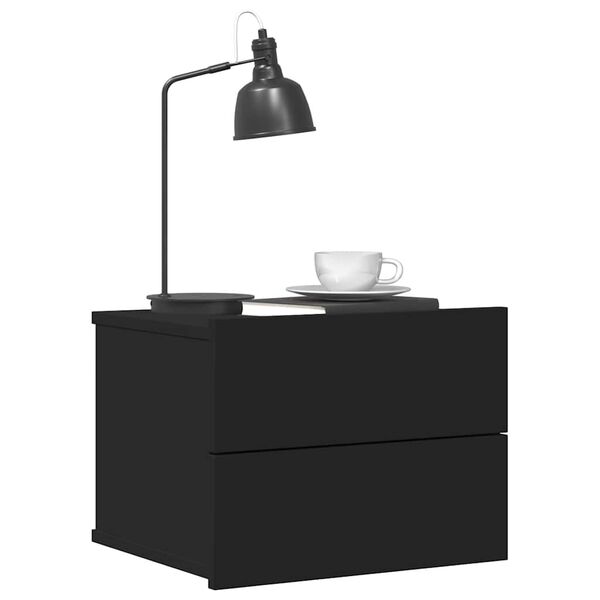 vidaXL Nachttisch Schwarz 40x30x30 cm Holzwerkstoff