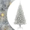 vidaXL Weihnachtsbaum mit 150 LEDs mit Ständer Silber 150 cm Haustier
