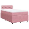 vidaXL Boxspringbett mit Matratze Rosa 120x200 cm Samt