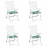 vidaXL Stuhlkissen 4 pcs Blattmuster 50 x 50 x 4 cm Oxford-Stoff