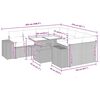 vidaXL 9-tlg. Garten-Sofagarnitur mit Kissen Braun Poly Rattan