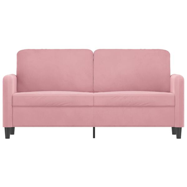vidaXL 2-Sitzer-Sofa Rosa 140 cm Samt