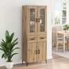 vidaXL Highboard mit Schubladen 2 pcs Artisan-Eiche Holzwerkstoff