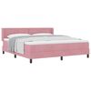 vidaXL Boxspringbett mit Kopfteil Rosa 200 x 180 cm Samt