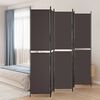 vidaXL 5-tlg. Paravent Braun 250x220 cm Stoff