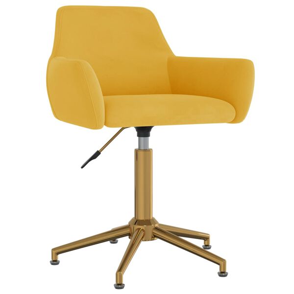 vidaXL Esszimmerstuhl Drehbar Gelb Samt