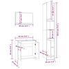 vidaXL 3-tlg. Badm&ouml;bel-Set Grau Sonoma Holzwerkstoff