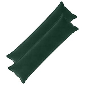 vidaXL Kissen mit Kissen HOUTEN 2 Stk. Dunkelgr&uuml;n Samt