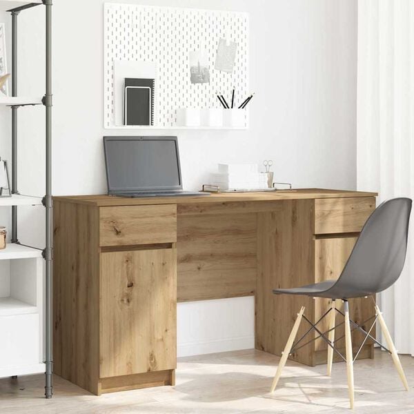 vidaXL Schreibtisch Artisan-Eiche 140 x 49 x 76 cm Holzwerkstoff