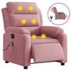 vidaXL Massagesessel Elektrisch Rosa Samt