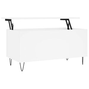 vidaXL Couchtisch Wei&szlig; 90x44,5x45 cm Holzwerkstoff
