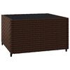 vidaXL 3-tlg. Garten-Lounge-Set mit Kissen Braun Poly Rattan