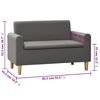 vidaXL 2-Sitzer-Kindersofa Grau Kunstleder
