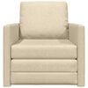 vidaXL Schlafsofa 60cm Creme Stoff