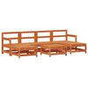 vidaXL Garten-Lounge-Set 7 stk. Wachsbraun Massives Kiefernholz