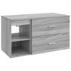 vidaXL Badezimmerm&ouml;bel-Set 2 pcs Grau Sonoma Holzwerkstoff