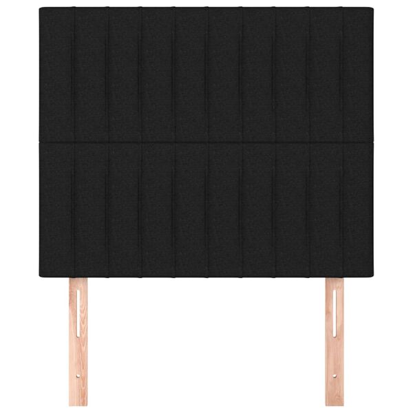 vidaXL Kopfteil Schwarz 80x5x118/128 cm Stoff