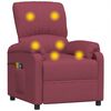 vidaXL Massagesessel mit Aufstehhilfe Weinrot Stoff