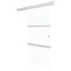vidaXL Schiebet&uuml;r ESG-Glas und Aluminium 90x205 cm Silbern