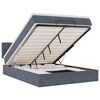 vidaXL Ottoman-Bett mit Matratze Dunkelgrau 140x200 cm Samt