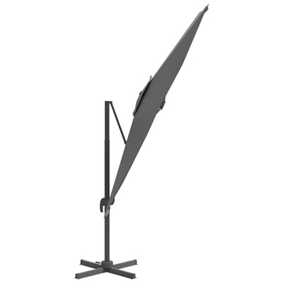 vidaXL Ampelschirm mit Aluminium-Mast Anthrazit 300x300 cm