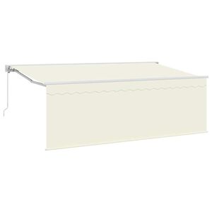 vidaXL Ausziehbare Markise Creme 350 x 200 cm Polyester und Aluminium