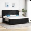 vidaXL Boxspringbett mit Matratze Schwarz 200 x 200 cm Stoff