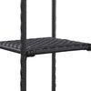 vidaXL Regal Schwarz 30x30x150 cm Poly Rattan