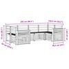vidaXL Sofagarnituren 6 pcs Natur Massivholz Akazie
