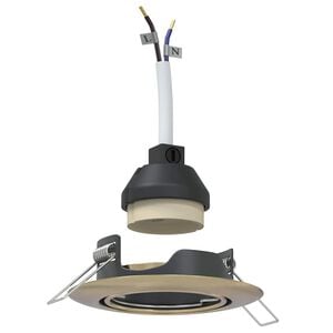 vidaXL Spotlight 6 stk. Messing 9 x 9 x 2,5 cm Metall