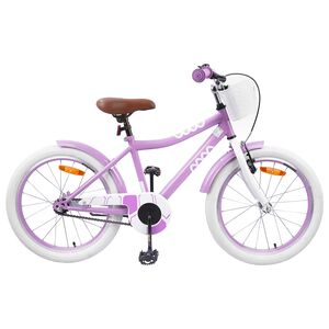 vidaXL Kinderfahrrad 18 Zoll f&uuml;r 5-7 Jahre alt Lila