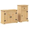 vidaXL 2-teiliges Badm&ouml;bel-Set "Corona" Massivholz Kiefer