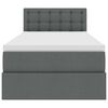 vidaXL Bett mit Stauraum und LED mit LED Dunkelgrau 90 x 190 cm Stoff