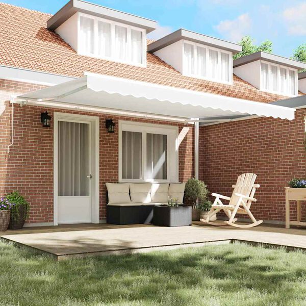 vidaXL Markisenersatzstoff Wei&szlig; 430 x 345 cm Polyester