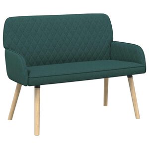vidaXL 2-Sitzer Sofa mit Massivholzbeinen 2-Sitzer Dunkelgr&uuml;n