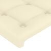 vidaXL Boxspringbett mit Matratze Creme 80x200 cm Kunstleder
