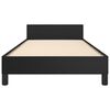 vidaXL Bettgestell mit Kopfteil Schwarz 90x200 cm Kunstleder