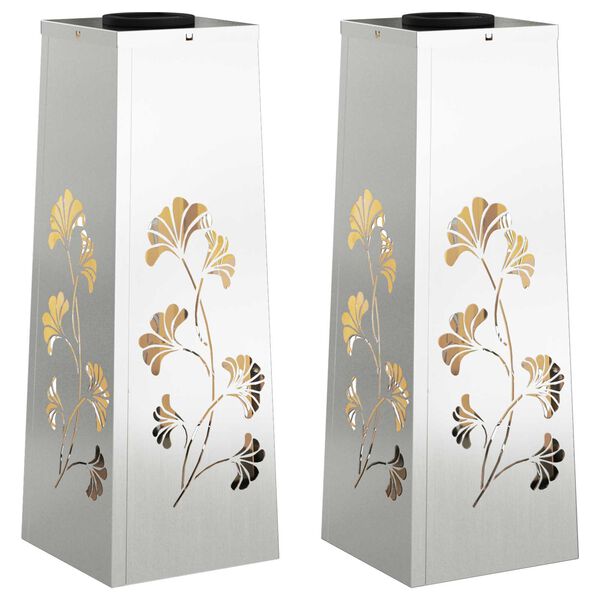 vidaXL Solar LED Weg Licht 2 pcs Galvanisiert Galvanisiert