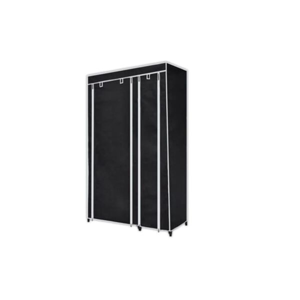 vidaXL Faltbarer Stoffschrank Schwarz 110 x 45 x 175 cm
