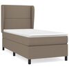 vidaXL Boxspringbett mit Matratze Taupe 100x200 cm Stoff
