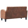 vidaXL Sofa 2-Sitzer Wildleder-Optik Braun