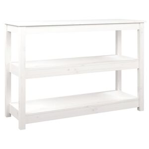 vidaXL Konsolentisch Wei&szlig; 110x40x74 cm Massivholz Kiefer