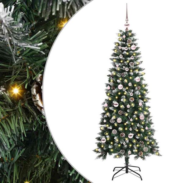 vidaXL K&uuml;nstlicher Weihnachtsbaum mit 150 LEDs mit St&auml;nder Gr&uuml;n 150 cm