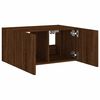 vidaXL TV-Wandschrank mit LED-Leuchten Braun Eichen-Optik 60x35x31 cm